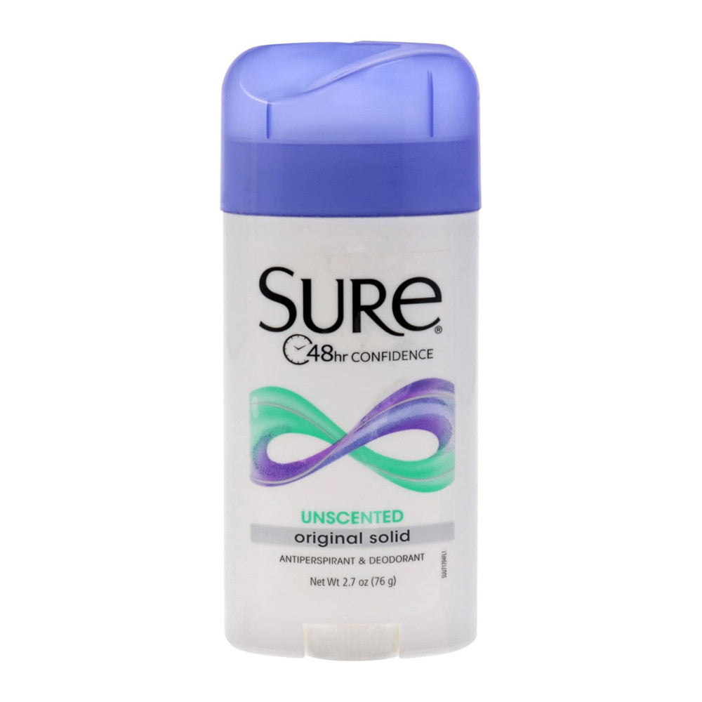 Sure Wide Solid Anti-Perspirant And Deodorant, Unscented - 2.7 Oz
